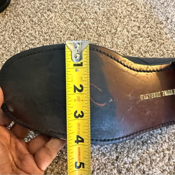 Vtg Stuart McGuire Black Genuine Sharkskin Leather Dress Loafers Men 485 US 8.5